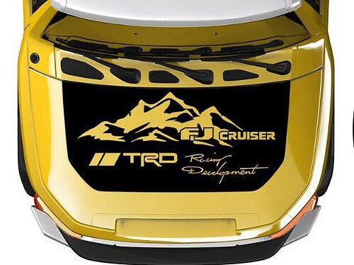 Avvolgimento oscurante per cofano Mountains Racing Development per Toyota FJ Cruiser Adesivo Decalcomania in tutti i colori
