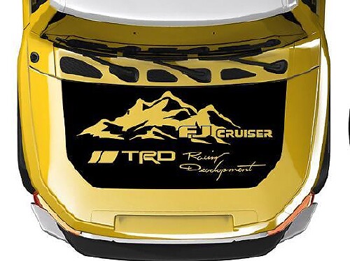 Adesivo in Vinile Cofano Stile TRD Mountain per Toyota FJ Cruiser