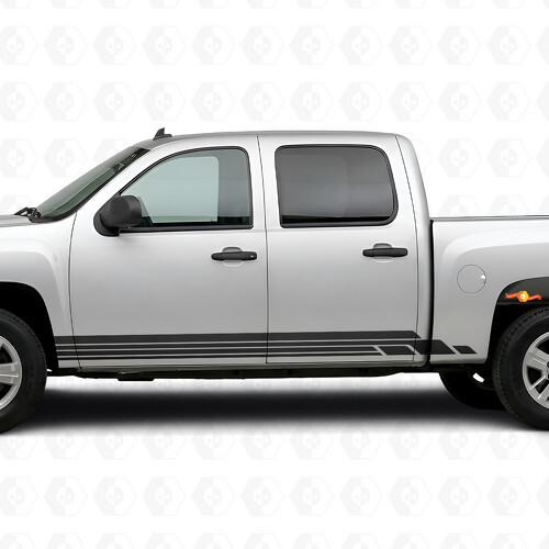Strisce in vinile stratificate per porte e pannelli sottoporta per Chevrolet Silverado 1500 GMT900 2007-2013