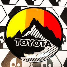 Nuova Toyota Sun Mountains Vintage Colours Badge Emblem Decalcomania a cupola con polistirene ad alto impatto
 3