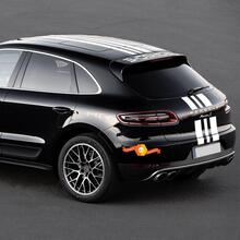 Porsche Design Macan Turbo Full Body Cofano centrale Spoiler sul tetto Strisce posteriori Decal Sticker 2014-presente
 2