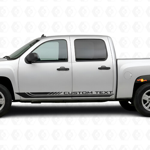 Strisce in Vinile Personalizzate per Telaio Porta e Battitacco per Chevrolet Silverado 1500 GMT900 2007-2013