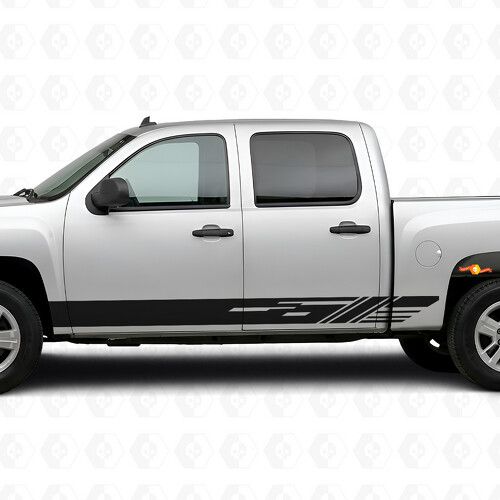 Strisce in vinile diagonali per porta e pannello sottoporta per Chevrolet Silverado 1500 GMT900 2007-2013_1