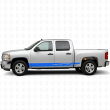 Strisce in vinile diagonali per porta e pannello sottoporta per Chevrolet Silverado 1500 GMT900 2007-2013_5