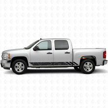 Strisce in Vinile Contorno Topografico per Porta e Battitacco per Chevrolet Silverado 1500 GMT900 2007-2013_2