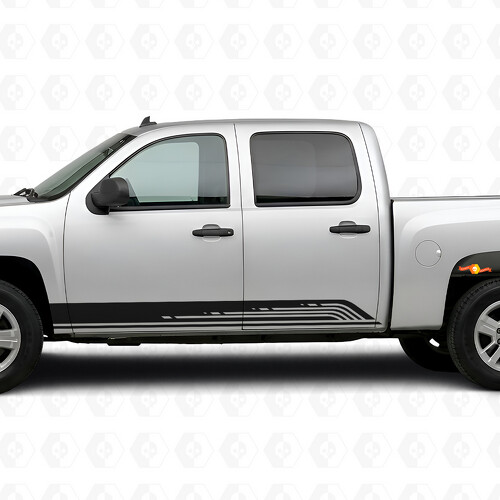Strisce in Vinile Contorno Parallelo per Porta e Minigonne per Chevrolet Silverado 1500 GMT900 2007-2013
