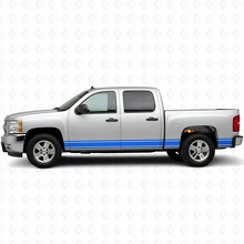 Strisce Sottili in Vinile per Portiere e Minigonne per Chevrolet Silverado 1500 GMT900 2007-2013_5
