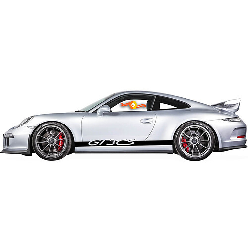 Adesivo Vinile con Strisce Laterali Logo GT3 CS per Porsche 911