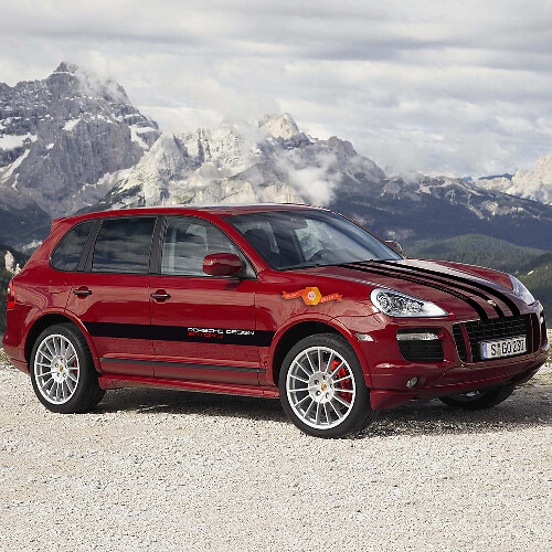 Kit adesivi in vinile con strisce sul cofano e laterali Porsche Design Edition per Porsche Cayenne