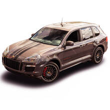 Adesivo decalcomania a strisce laterali per cofano Porsche Cayenne GTS Design Edition 3 Racing
 2