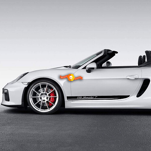 Kit di Adesivi Vinile Strisce Laterali Racing per Porsche 718 Cayman Boxster T