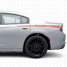 Strisce Sottili con Testo Personalizzato Adesivo Laterale in Vinile per Dodge Charger 2015-2026_4