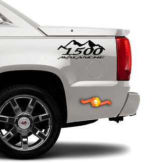 1500 Mountains AVALANCHE flame TRUCK LETTO DECAL SET
