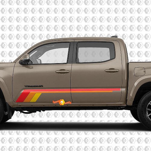 Adesivo in Vinile con Strisce Stile Vintage per Porta per Toyota Tacoma
