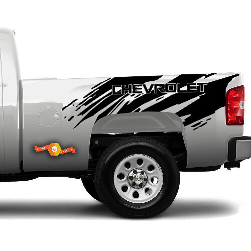 Set Adesivi in Vinile per Strisce Letto a Schizzi Chevrolet per Chevy Silverado 2007-2018