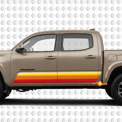 Adesivo in Vinile a Strisce Retrò per Minigonne Toyota Tacoma 2016-2020