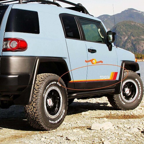 Kit di Adesivi in Vinile a Strisce Retro per Pannelli Laterali per Toyota FJ Cruiser