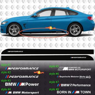 BMW M Power M Performance Born In M Town M Motorsport Side Rocker Panel adesivi decalcomanie in vinile F32 F36 F30 F82

