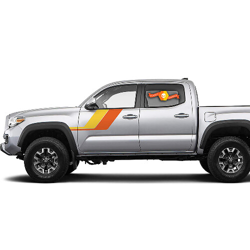 Adesivo in Vinile Laterale a Doppia Striscia Vintage per Toyota Tacoma 2016-2020