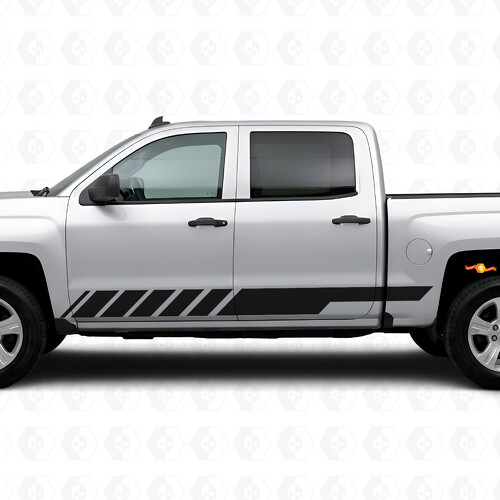 Bande Viniliche Oblique per Porta Racing e Paraurti per Chevrolet Silverado 1500 K2XX 2014-2019_1