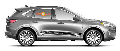 Adesivo in vinile personalizzato con strisce laterali forate per Musclecar Escape