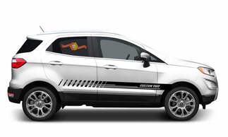 2x lato Ford EcoSport Vinyl Stripes adesivo per carrozzeria in vinile con grafica personalizzata Stile di testo 1
