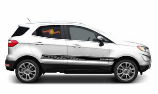 2x lato Ford EcoSport Vinyl Stripes adesivo per carrozzeria in vinile con grafica personalizzata Stile di testo 2
