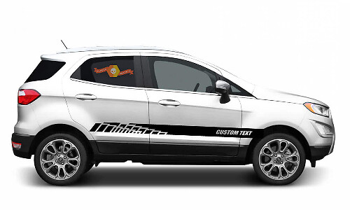 2x lato Ford EcoSport Vinyl Stripes decalcomania del corpo adesivo grafico in vinile stile di testo personalizzato 3

