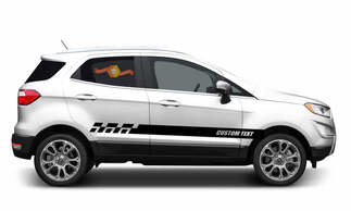 2x lato Ford EcoSport Vinyl Stripes adesivo per carrozzeria in vinile con grafica personalizzata Stile di testo 4
