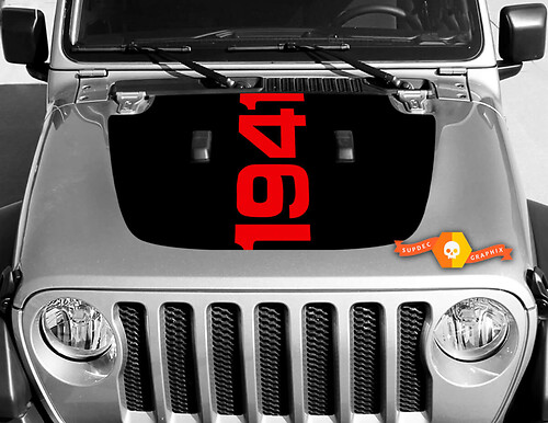 Adesivo in Vinile Cofano 1941 per Jeep Wrangler 2018-2019