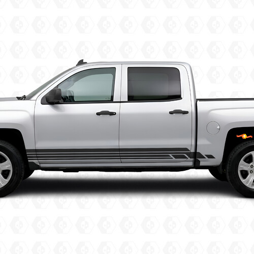 Strisce in Vinile Stratificate per Porte e Minigonne Chevrolet Silverado 1500 K2XX 2014-2019