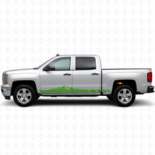 Strisce in Vinile con Motivo Montagna Topografica per Portiera e Minigonne per Chevrolet Silverado 1500 K2XX 2014-2019_6