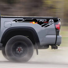Coppia di TRD 4x4 off road pro sport Mandalorian Edition lato letto Decalcomanie in vinile kit di adesivi grafici per Toyota Tacoma tutti gli anni
 2