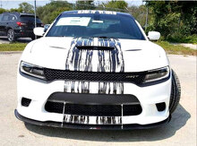 Set Adesivi in Vinile con Schizzo di Fango e Teschio Punisher per Cofano e Lati per Dodge Challenger Charger_2
