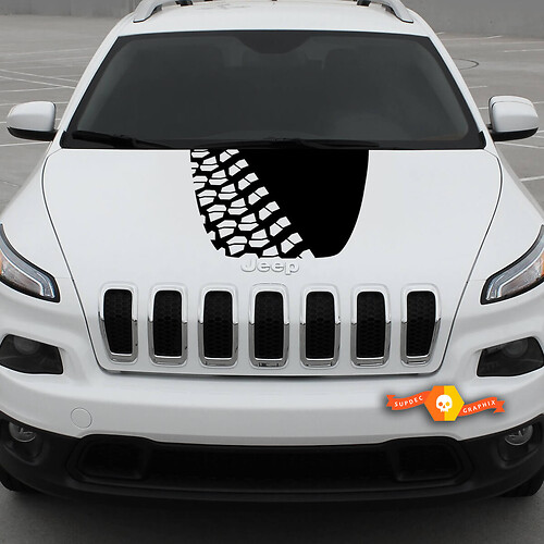 Pista di pneumatici Fango Off Road Vinile Hood Decal Sticker Grafica per modelli Jeep Compass Latitude 2017 2018 2019 2020
