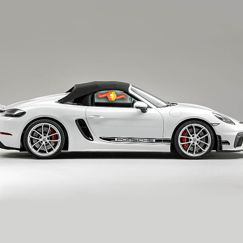 Kit adesivi laterali in vinile con marchio per Porsche 718 Spyder