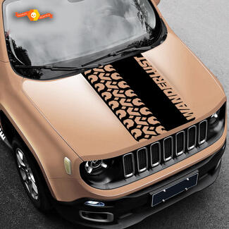 Pista di pneumatici Fango Off Road Vinile Hood Decal Sticker Grafica per modelli Jeep renegade 2017 2018 2019 2020
