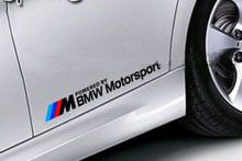 Coppia di Adesivi Laterali per Minigonne Stile BMW Motorsport per Modelli BMW M