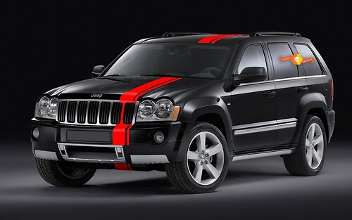 Adesivo grafico Decal Stripe per Jeep Grand Cherokee SRT Parafango per tetto Protezione faro
