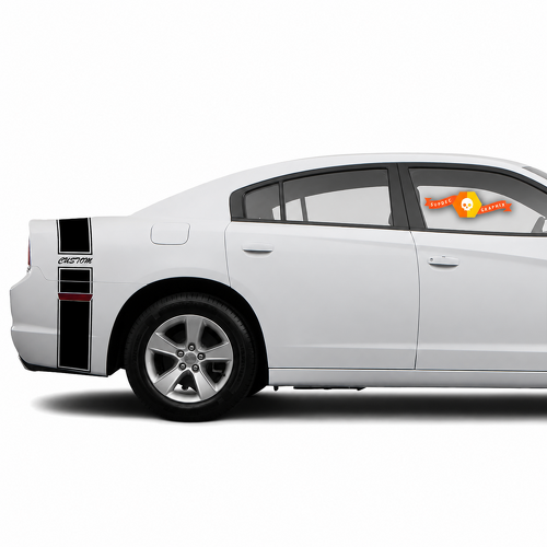CUSTOM Cursive Reflector Tail Band Kit Parafango posteriore Baule Adesivo in vinile per Dodge Charger 2011-2014
