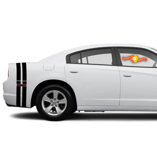 Twin Stripe Dodge Charger Trunk Band Decal Sticker Kit grafico completo adatto ai modelli 2011-2014
