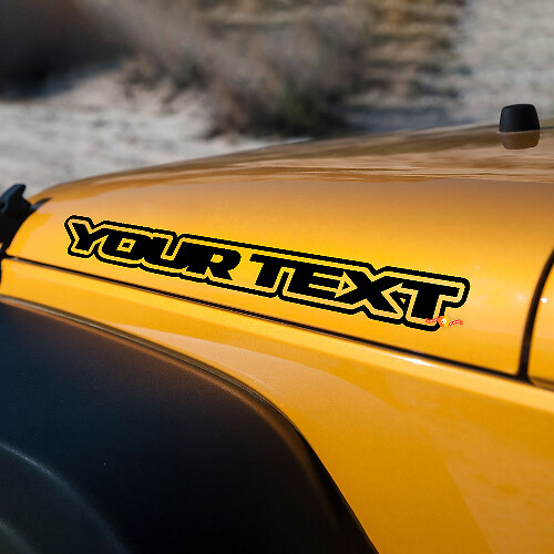 Jeep WRANGLER Cappuccio Contorno Adesivi Decalcomanie in vinile JK TJ YJ CJ COPPIA
