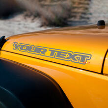Adesivi in Vinile con Testo Sagomato Personalizzato per Cofano Coppia per Jeep Wrangler_2