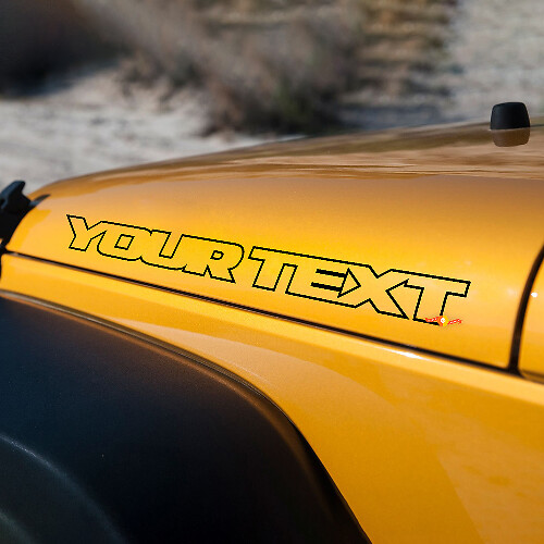 Jeep WRANGLER Cappuccio Solo contorno Adesivi Decalcomanie in vinile JK TJ YJ CJ COPPIA
