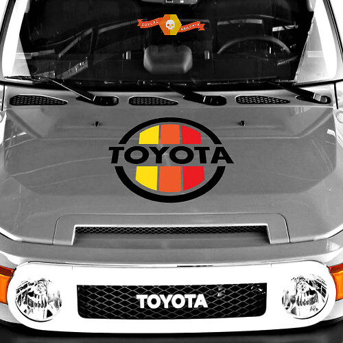 Adesivo in Vinile con Logo Stile Vintage per Cappuccio Toyota 4Runner Tacoma FJ Cruiser