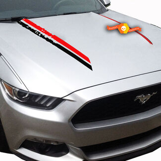 Decalcomanie grafiche a strisce distrutte sul lato del cofano Ford Mustang Qualsiasi colore
