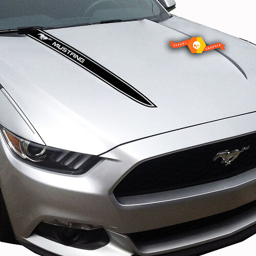 Kit di Adesivi in Vinile con Strisce sul Cofano di Marca per Musclecar Musclecarmodel