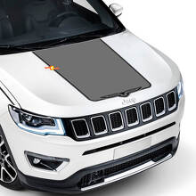 Adesivo in vinile personalizzato stile Hawk per cofano Jeep Compass Trailhawk 2017-2020_2