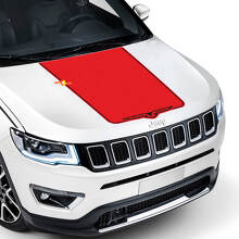 Adesivo in vinile personalizzato stile Hawk per cofano Jeep Compass Trailhawk 2017-2020_3
