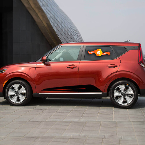 Adesivi per pannello bilanciere inferiore laterale, decalcomanie, strisce, grafica in vinile per Kia Soul
